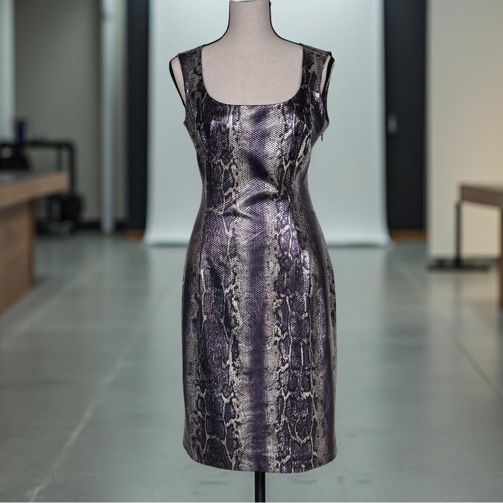 An exclusive custom-made dress snake skin imitation